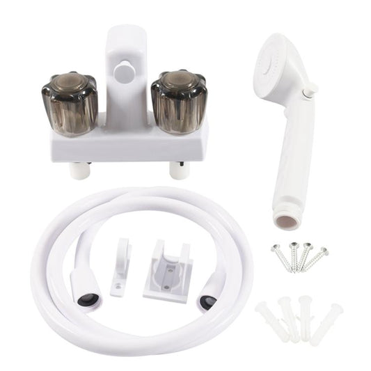 RV Tub and Shower Diverter Faucet Set, with Handheld Shower Head and Hose(White) - Others by buy2fix | Online Shopping UK | buy2fix