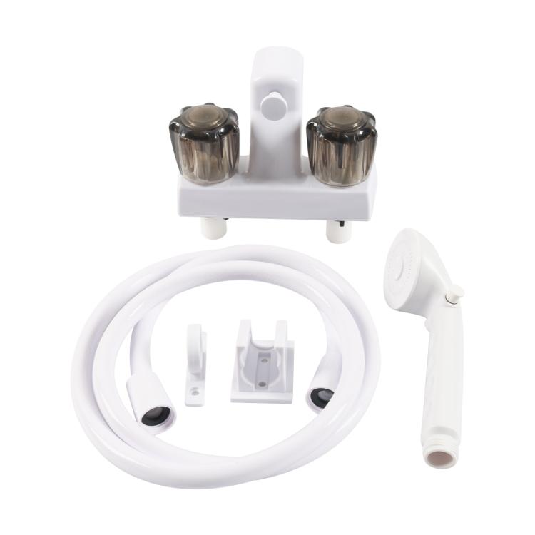 RV Tub and Shower Diverter Faucet Set, with Handheld Shower Head and Hose(White) - Others by buy2fix | Online Shopping UK | buy2fix
