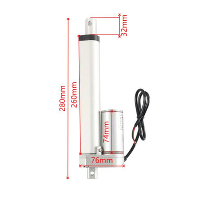 RV DIY 150mm Stroke 12V Electric Telescopic Linear Actuator with Switch Controller(Silver) - Others by buy2fix | Online Shopping UK | buy2fix