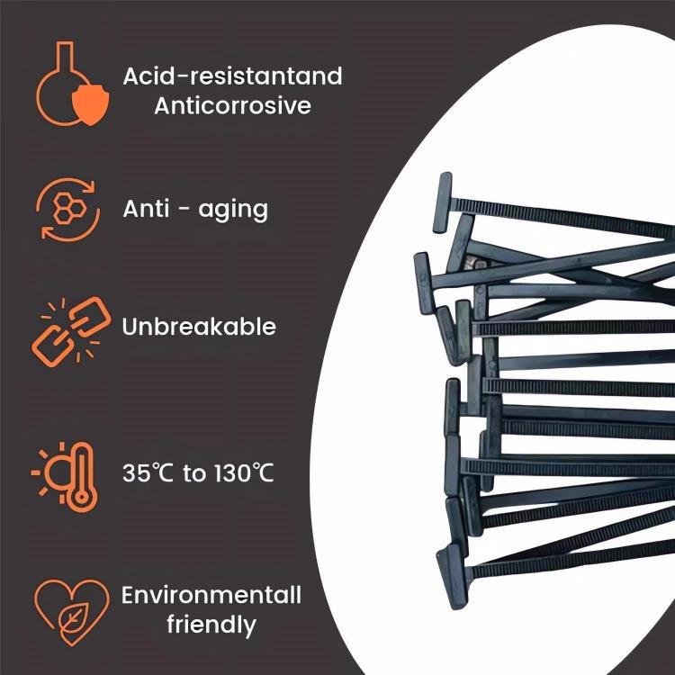 100pcs / Pack PP Universal Cable Tie Buckle(Black) - Booster Cable & Clip by buy2fix | Online Shopping UK | buy2fix