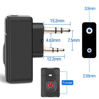 Walkie-talkie Bluetooth Wireless Earphone for Baofeng UV5R 888S / Quansheng UV K5 / K6(Black) - Microphones & Headsets by buy2fix | Online Shopping UK | buy2fix