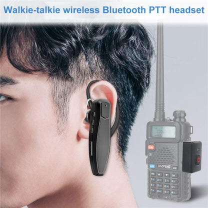 Walkie-talkie Bluetooth Wireless Earphone for Baofeng UV5R 888S / Quansheng UV K5 / K6(Black) - Microphones & Headsets by buy2fix | Online Shopping UK | buy2fix