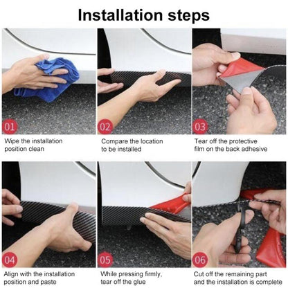 Car Thickened Self-adhesive Side Anti-collision Strip(Black Silver Edge) - Anti Collision Sticker by buy2fix | Online Shopping UK | buy2fix