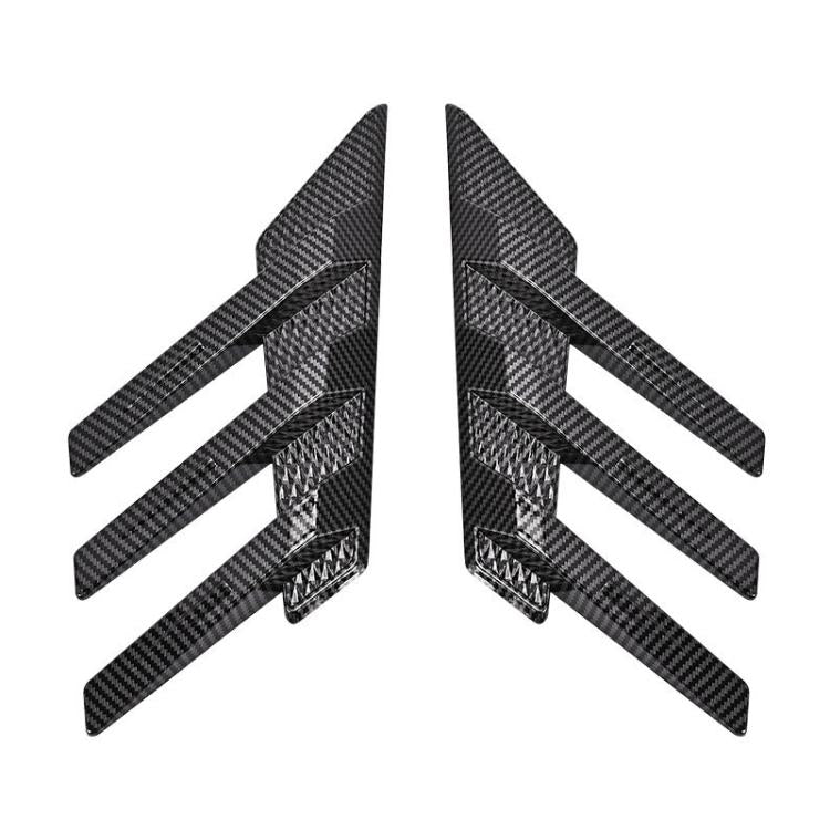 1 Pair Car Rear Windshield Air Cent Shark Fin Decorative Sticker, Carbon Pattern - Decorative Sticker by buy2fix | Online Shopping UK | buy2fix