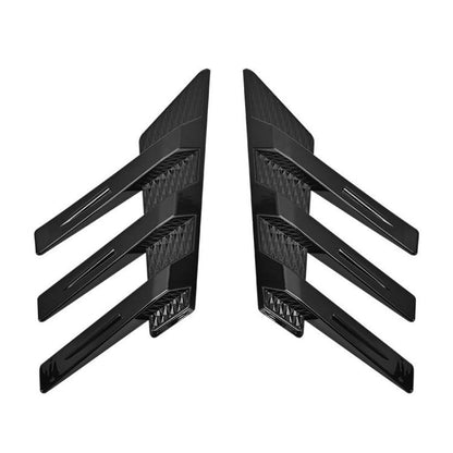 1 Pair Car Rear Windshield Air Cent Shark Fin Decorative Sticker, Bright Black - Decorative Sticker by buy2fix | Online Shopping UK | buy2fix