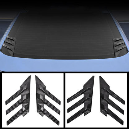 1 Pair Car Rear Windshield Air Cent Shark Fin Decorative Sticker, Carbon Pattern - Decorative Sticker by buy2fix | Online Shopping UK | buy2fix