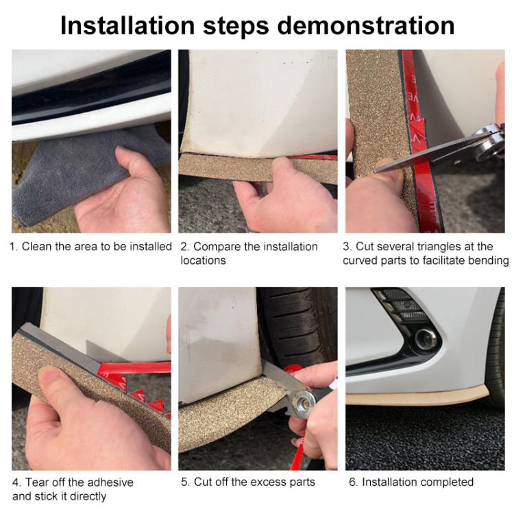 Car Starry Sky Shiny Soft Rubber Front Bar Side Anti-collision Strip(Colorful) - Anti Collision Sticker by buy2fix | Online Shopping UK | buy2fix