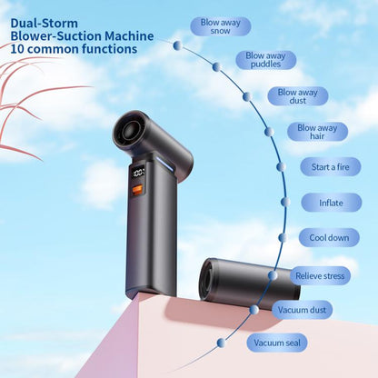 F1 Stepless Speed High-Power Turbo Handheld Fan(Dark Grey) - Electric Fans by buy2fix | Online Shopping UK | buy2fix