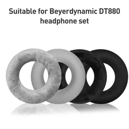 2 Pack Lambskin Flannel Earphone Replacement Earpads Pads For Beyerdynamic DT770 Pro / DT880 Pro / DT990 Pro(Black) - Earmuff & Pad by buy2fix | Online Shopping UK | buy2fix