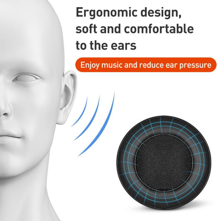 2pcs Protein Leather Earphone Replacement Earpads Pads For Beyerdynamic DT240 Pro(Black) - Earmuff & Pad by buy2fix | Online Shopping UK | buy2fix