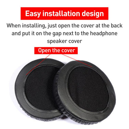 2pcs Protein Leather Earphone Replacement Earpads Pads For Beyerdynamic DT240 Pro(Black) - Earmuff & Pad by buy2fix | Online Shopping UK | buy2fix