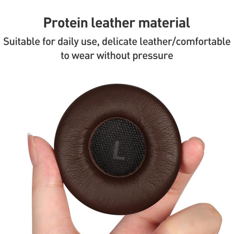 1 Pair Protein Leather Earphone Replacement Earpads Pads For Beyerdynamic AVENTHO(Brown) - Earmuff & Pad by buy2fix | Online Shopping UK | buy2fix