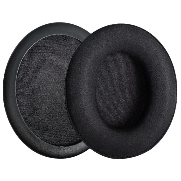 2pcs Ice Silk Cloth Splicing Earphone Replacement Earpads Pads For HyperX Cloud 1 / I / 2 / II / 3(Black) - Earmuff & Pad by buy2fix | Online Shopping UK | buy2fix