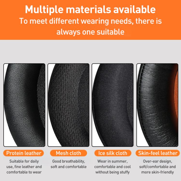 2pcs Skin-friendly Cloth Earphone Replacement Earpads Pads For HyperX Cloud 1 / I / 2 / II / 3(Grey) - Earmuff & Pad by buy2fix | Online Shopping UK | buy2fix