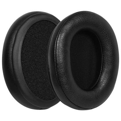 2pcs Litchi Pattern Splicing Earphone Replacement Earpads Pads For HyperX Cloud 1 / I / 2 / II / 3(Black) - Earmuff & Pad by buy2fix | Online Shopping UK | buy2fix