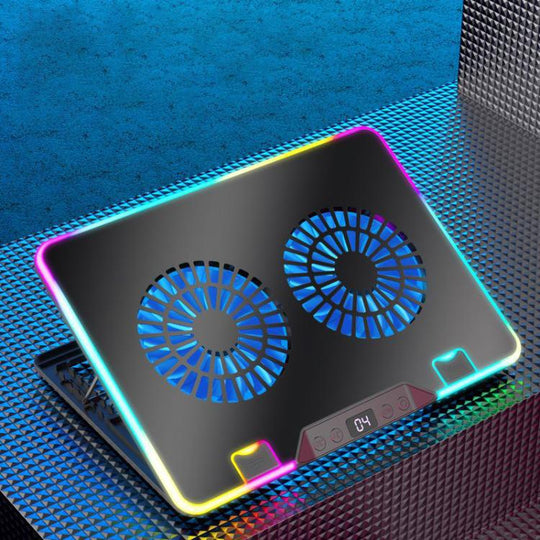 NUOXI F36-2 6-Speed Adjustable Dual-Fan Ultrathin Laptop Cooler(Black)