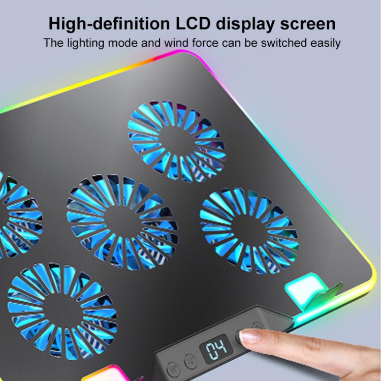 NUOXI F36-2 6-Speed Adjustable Dual-Fan Ultrathin Laptop Cooler(Black) - Cooling Pads by NUOXI | Online Shopping UK | buy2fix
