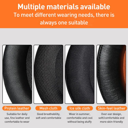 2pcs Suede Splicing Earphone Replacement Earpads Pads For HyperX Cloud 1 / I / 2 / II / 3(Grey) - Earmuff & Pad by buy2fix | Online Shopping UK | buy2fix