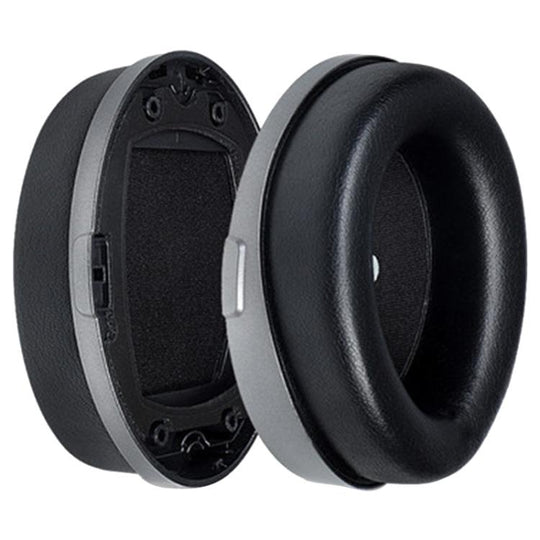 1 Pair Protein Leather Earphone Replacement Earpads Pads with Plastic Buckle For HyperX Cloud Orbit S / Audeze(Black)