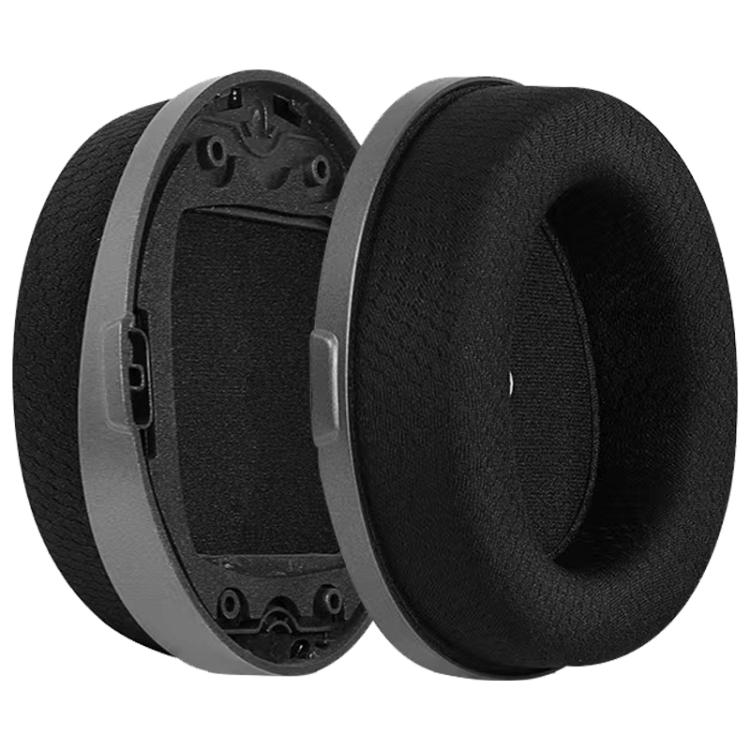 1 Pair Football Net Earphone Replacement Earpads Pads with Plastic Buckle For HyperX Cloud Orbit S / Audeze(Black) - Earmuff & Pad by buy2fix | Online Shopping UK | buy2fix