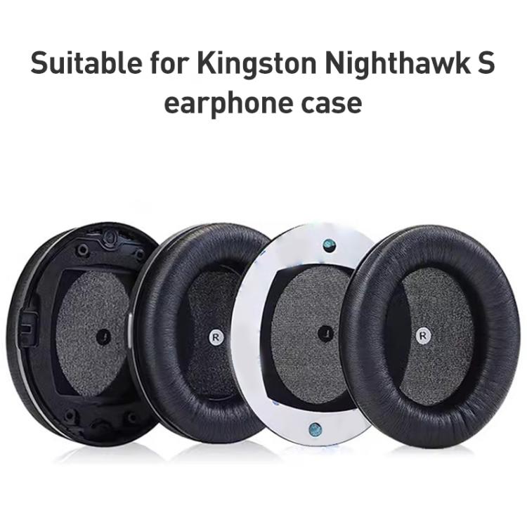 1 Pair Football Net Earphone Replacement Earpads Pads with Plastic Buckle For HyperX Cloud Orbit S / Audeze(Black) - Earmuff & Pad by buy2fix | Online Shopping UK | buy2fix