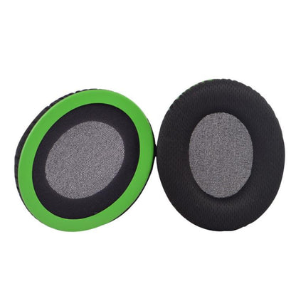 2pcs BK Cloth Earphone Replacement Earpads Pads For HyperX Cloud Chat / Cloud Stinger Core(Black Green) - Earmuff & Pad by buy2fix | Online Shopping UK | buy2fix