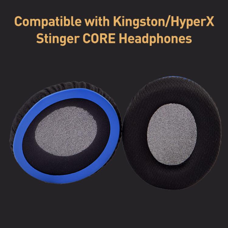 2pcs BK Cloth Earphone Replacement Earpads Pads For HyperX Cloud Chat / Cloud Stinger Core(Black Green) - Earmuff & Pad by buy2fix | Online Shopping UK | buy2fix