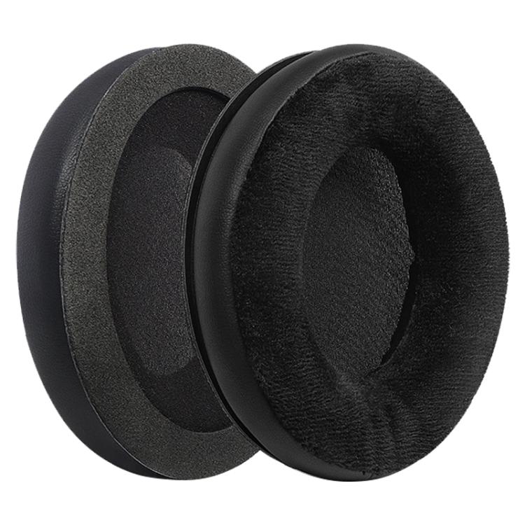 2pcs Protein Leather Flannel Splicing Earphone Replacement Earpads Pads For HyperX Revolver S(Black) - Earmuff & Pad by buy2fix | Online Shopping UK | buy2fix