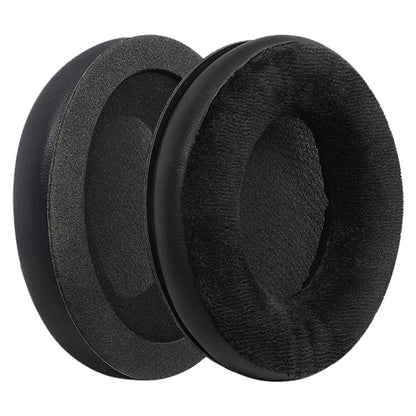 2pcs Protein Leather Flannel Splicing Earphone Replacement Earpads Pads For HyperX Revolver S(Black) - Earmuff & Pad by buy2fix | Online Shopping UK | buy2fix