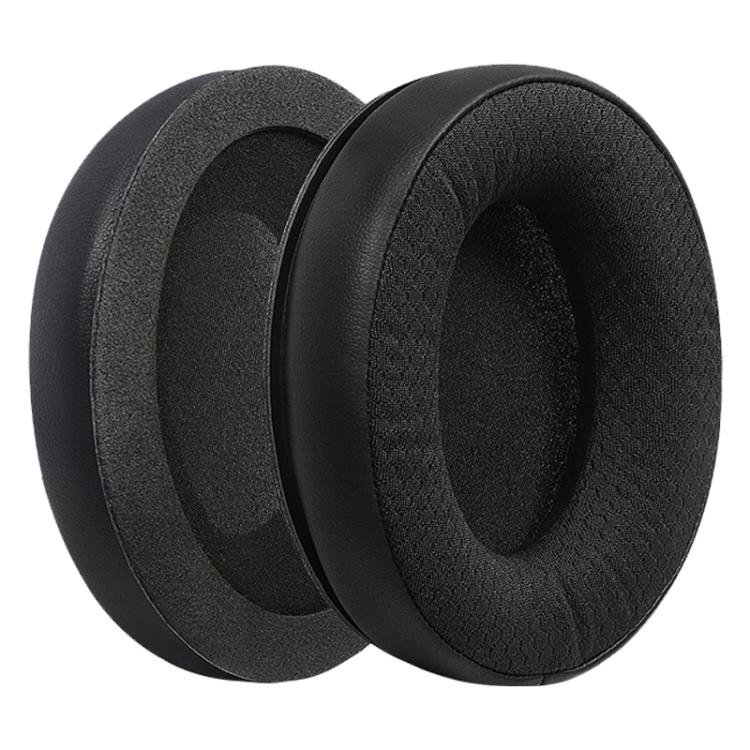 2pcs Protein Leather Football Net Splicing Earphone Replacement Earpads Pads For HyperX Revolver S(Black) - Earmuff & Pad by buy2fix | Online Shopping UK | buy2fix