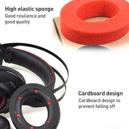 2pcs Protein Leather Splicing Earphone Replacement Earpads Pads For HyperX Revolver S(Black) - Earmuff & Pad by buy2fix | Online Shopping UK | buy2fix