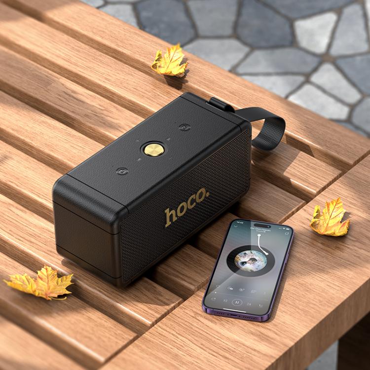 hoco HT1 Max Marquis Sports Bluetooth 5.4 Speaker Support TWS / FM / TF Card / USB / AUX(Black) - Desktop Speaker by hoco | Online Shopping UK | buy2fix