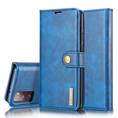 For Samsung Galaxy S20 FE DG.MING Crazy Horse Texture Flip Detachable Magnetic Leather Case with Holder & Card Slots & Wallet (Blue) - Galaxy S20 FE Cases by FIERRE SHANN | Online Shopping UK | buy2fix