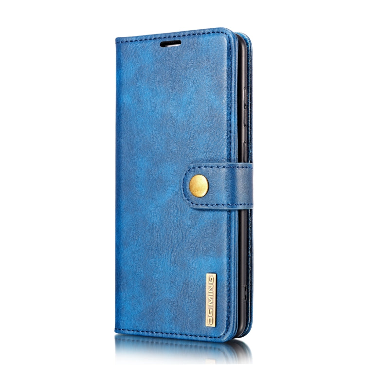 For Samsung Galaxy S20 FE DG.MING Crazy Horse Texture Flip Detachable Magnetic Leather Case with Holder & Card Slots & Wallet (Blue) - Galaxy S20 FE Cases by FIERRE SHANN | Online Shopping UK | buy2fix