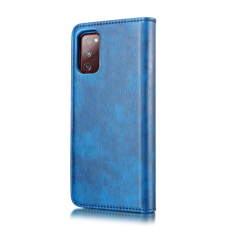 For Samsung Galaxy S20 FE DG.MING Crazy Horse Texture Flip Detachable Magnetic Leather Case with Holder & Card Slots & Wallet (Blue) - Galaxy S20 FE Cases by FIERRE SHANN | Online Shopping UK | buy2fix