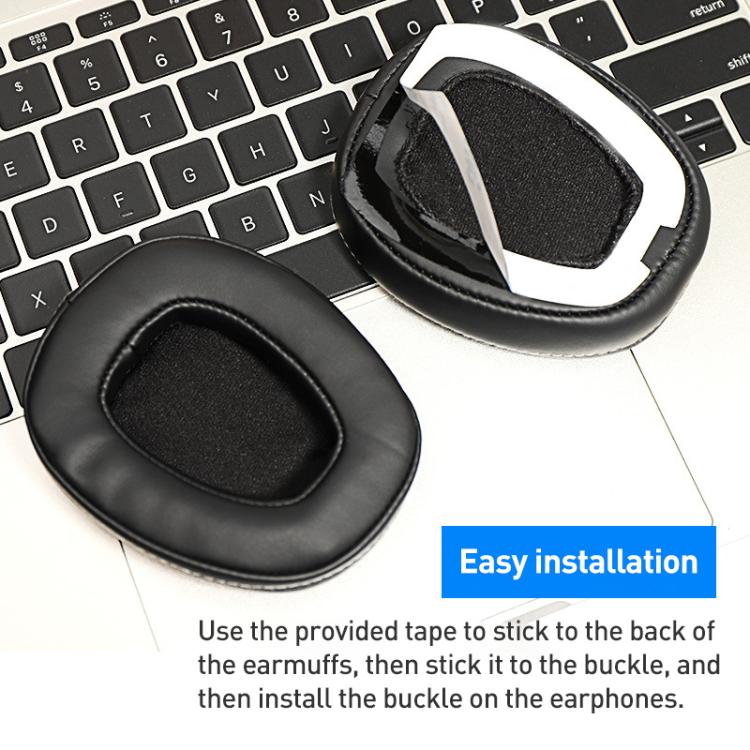 2pcs Protein Leather Earphone Replacement Earpads Pads For Skullcandy Crusher Over-Ear(Black) - Earmuff & Pad by buy2fix | Online Shopping UK | buy2fix