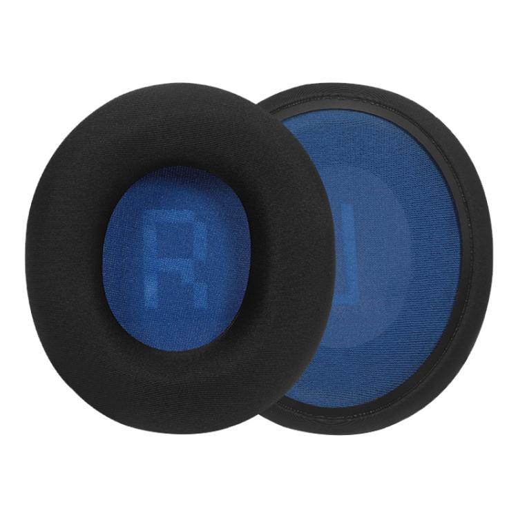 1 Pair Ice Silk Cloth Earphone Replacement Earpads Pads For Skullcandy Slyr Pro(Black Dark Blue Net) - Earmuff & Pad by buy2fix | Online Shopping UK | buy2fix