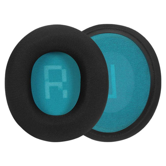 1 Pair Ice Silk Cloth Earphone Replacement Earpads Pads For Skullcandy Slyr Pro(Black Lake Blue Net) - Earmuff & Pad by buy2fix | Online Shopping UK | buy2fix