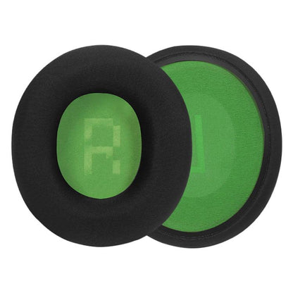 1 Pair Ice Silk Cloth Earphone Replacement Earpads Pads For Skullcandy Slyr Pro(Black Green Net) - Earmuff & Pad by buy2fix | Online Shopping UK | buy2fix