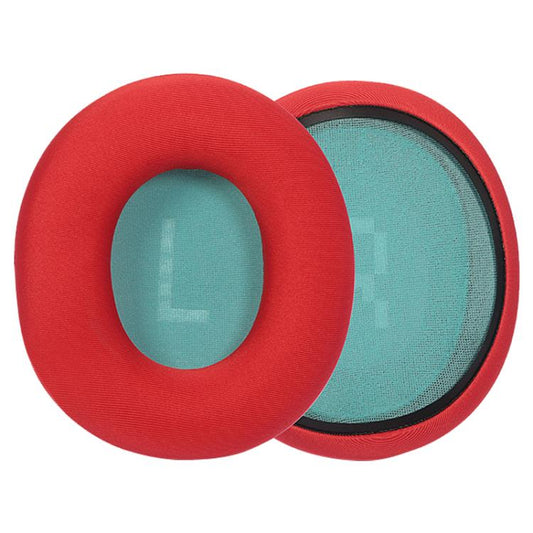 1 Pair Ice Silk Cloth Earphone Replacement Earpads Pads For Skullcandy Slyr Pro(Red Blue Net) - Earmuff & Pad by buy2fix | Online Shopping UK | buy2fix
