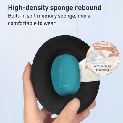 1 Pair Ice Silk Cloth Earphone Replacement Earpads Pads For Skullcandy Slyr Pro(Black Lake Blue Net) - Earmuff & Pad by buy2fix | Online Shopping UK | buy2fix