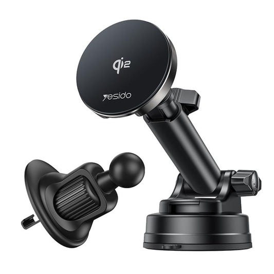 Yesido DS30 2 in 1 15W Wireless Charging Car Desktop Stand(Black) - Wireless Charger Holders by Yesido | Online Shopping UK | buy2fix