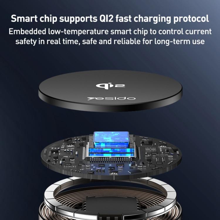 Yesido DS30 2 in 1 15W Wireless Charging Car Desktop Stand(Black) - Wireless Charger Holders by Yesido | Online Shopping UK | buy2fix
