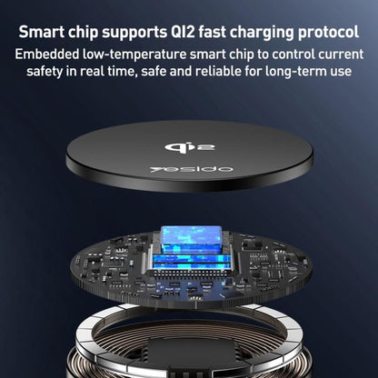Yesido DS30 2 in 1 15W Wireless Charging Car Desktop Stand(Black) - Wireless Charger Holders by Yesido | Online Shopping UK | buy2fix