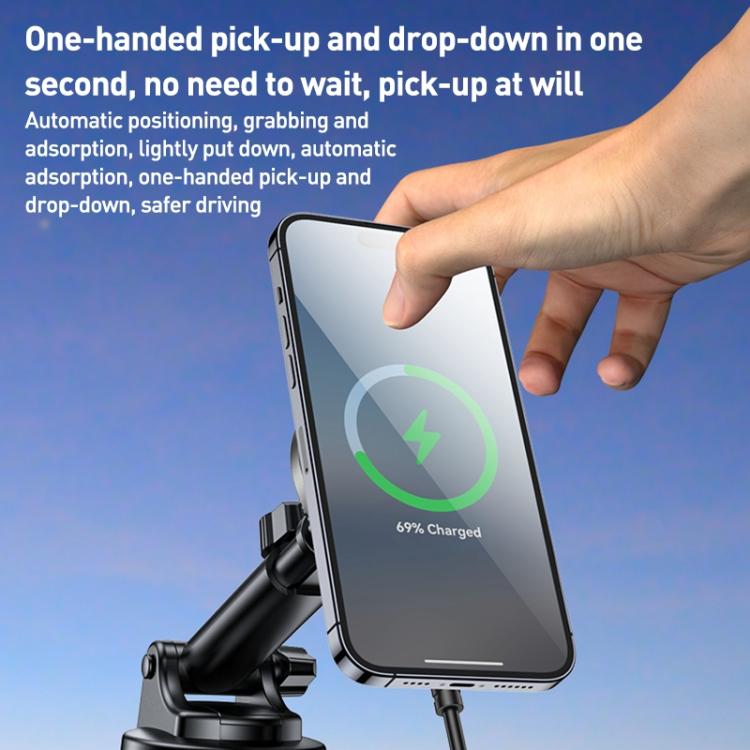 Yesido DS30 2 in 1 15W Wireless Charging Car Desktop Stand(Black) - Wireless Charger Holders by Yesido | Online Shopping UK | buy2fix