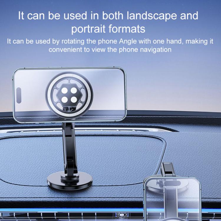 17mm Universal Ball MagSafe Magnetic Adapter Car Phone Holder Base, Type:C6 Round Silver - Universal Car Holders by buy2fix | Online Shopping UK | buy2fix