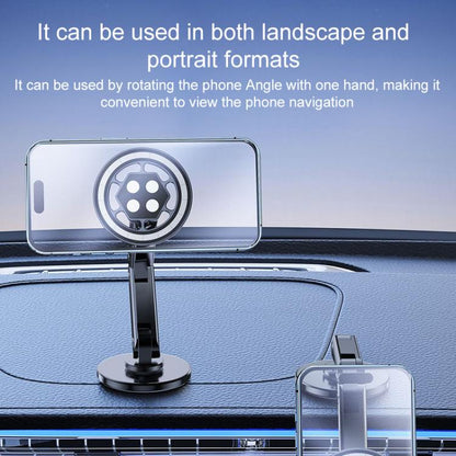 17mm Universal Ball MagSafe Magnetic Adapter Car Phone Holder Base, Type:C6 Round Silver - Universal Car Holders by buy2fix | Online Shopping UK | buy2fix