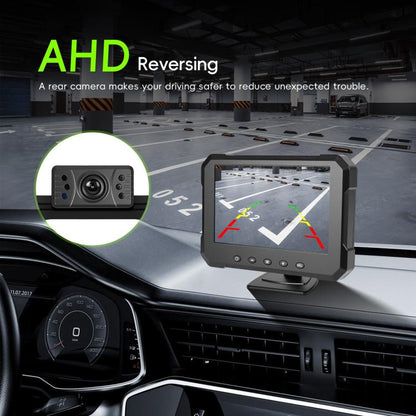 5 inch Digital Wired 1 to 1 Reversing Display Screen Car Central Control Machine Set, With North America Long License Plate Holder - Car Monitor by buy2fix | Online Shopping UK | buy2fix