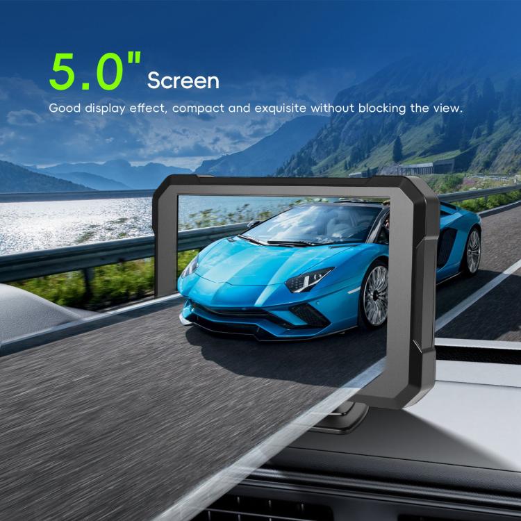 5 inch Digital Wired 1 to 1 Reversing Display Screen Car Central Control Machine Set, With North America Long License Plate Holder - Car Monitor by buy2fix | Online Shopping UK | buy2fix