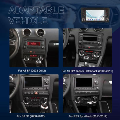 For Audi A3 8P 2003-2012 Android 15 7 inch Smart Central Control Car GPS Navigator Car MP5 Player, Memory:Standard+AHD+Microphone - Car MP3 & MP4 & MP5 by buy2fix | Online Shopping UK | buy2fix